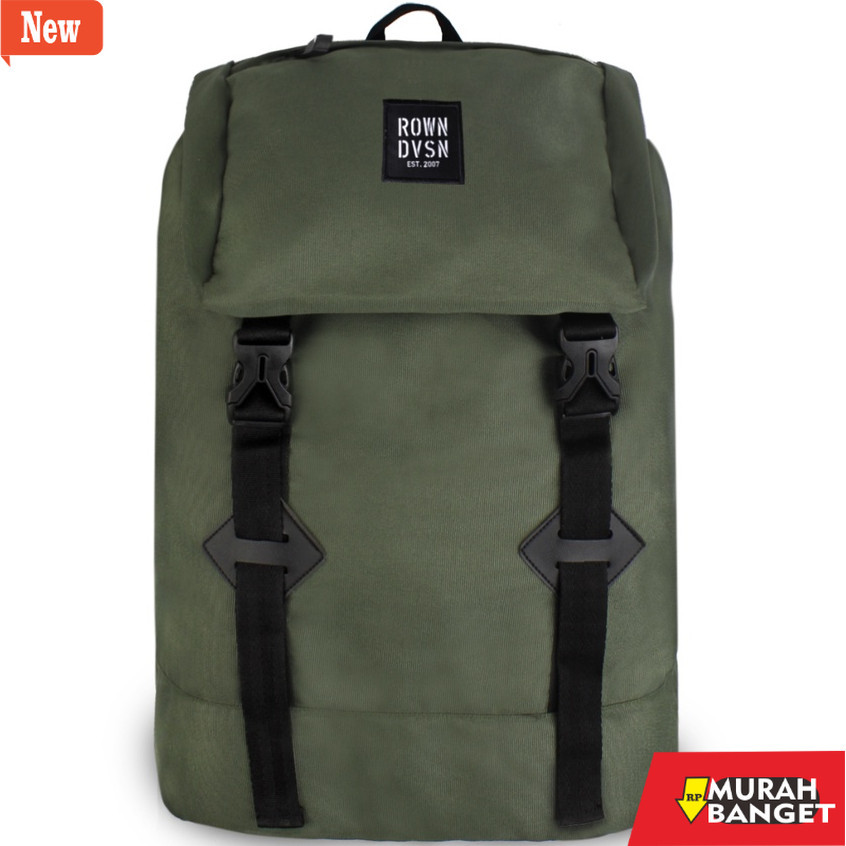 Tas Ransel Pria Kekinian Rown Dvsn Bag pack Green Army - Rown Division Official Tas Ransel Gramed Gr
