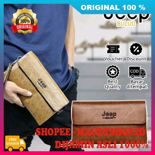 Dompet Clutch Jeep Handbag Premium Import Dompet Branded Pria Wanita Tas Tangan Premium ASLI ORI