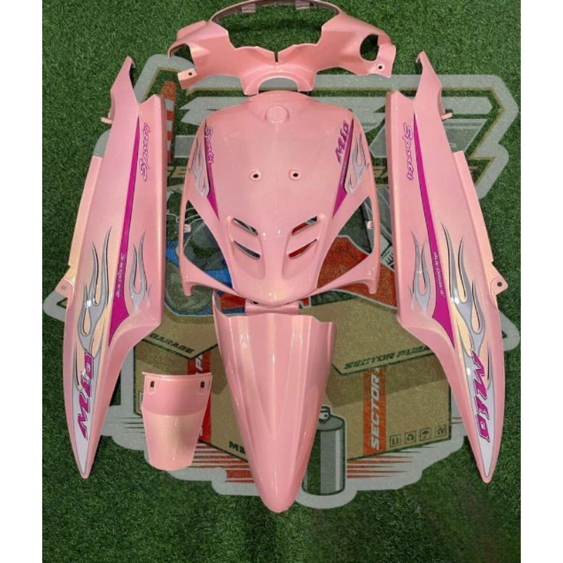 body bodi mio mio sporty mio lama bodi body halus full set yamaha mio custom warna pink efek gold