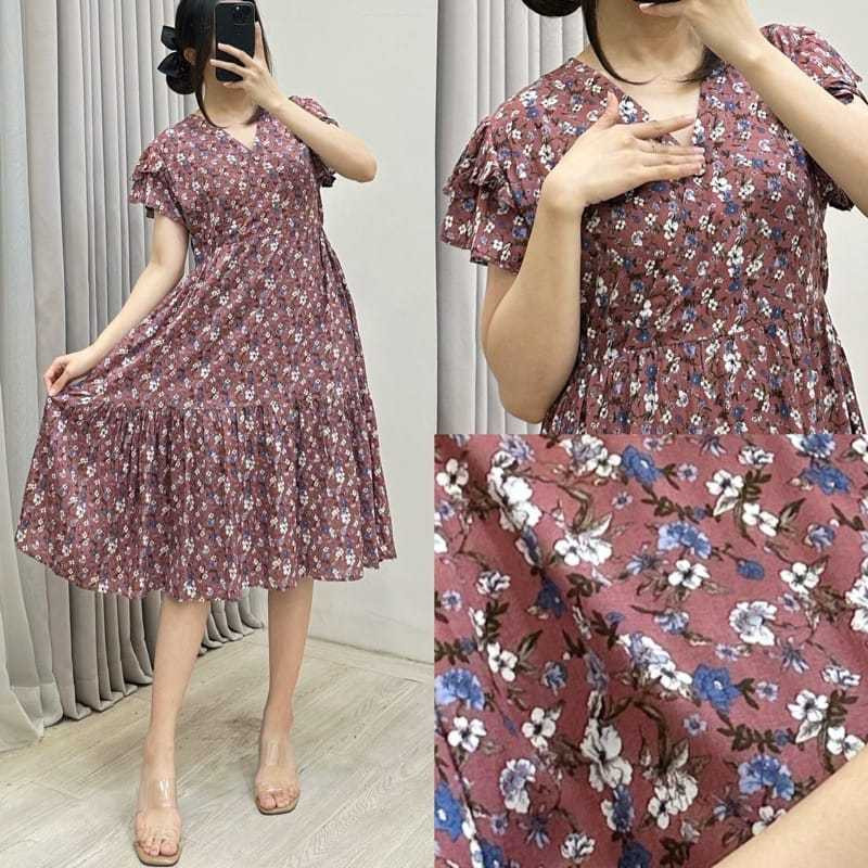 DASTER KIMONO LENGAN PENDEK MODEL JEPANG KIMONO DRESS BUNGA COTTON RAYON