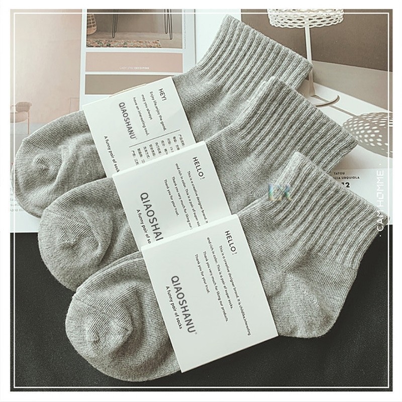 Kaos Kaki Bahan Cotton Premium Import Tebal Halus Lembut 1 Pasang Kaos Kaki Motif Bergaris Pendek Se