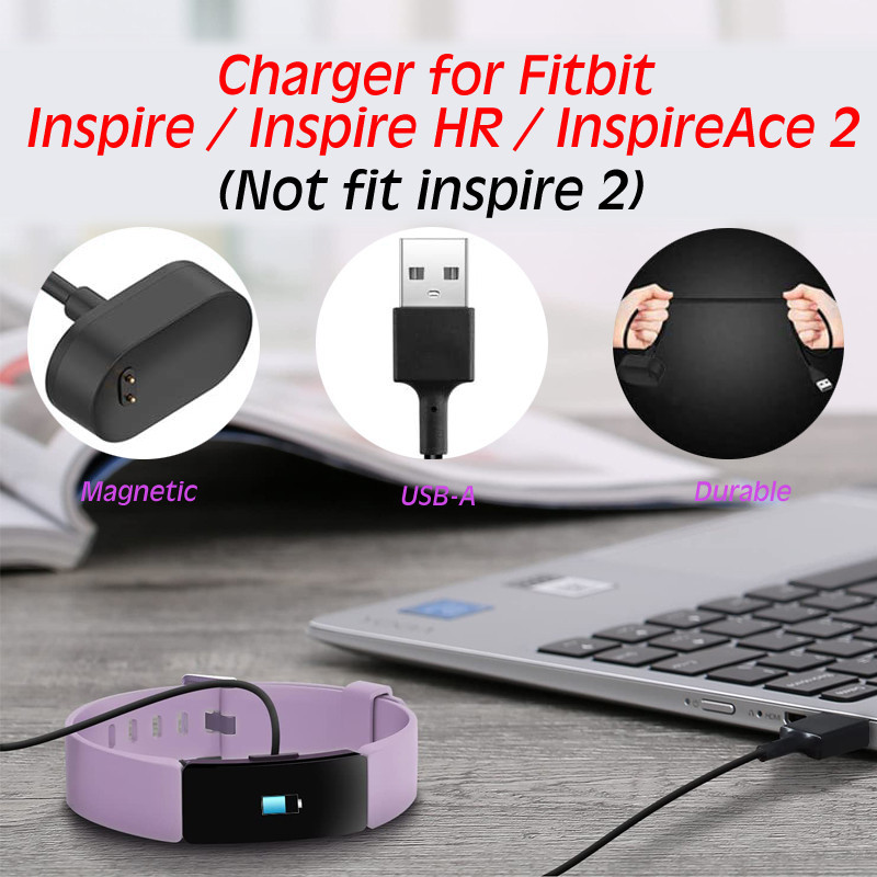 Charger for Fitbit Inspire HR, Fitbit Inspire, Fitbit Ace 2, Replacement USB Charging Cable Cord for