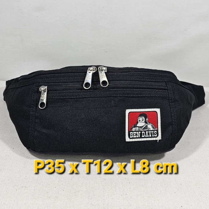 Ben Davis original waistbag crossbody 2way tas pinggang selempang unisex black