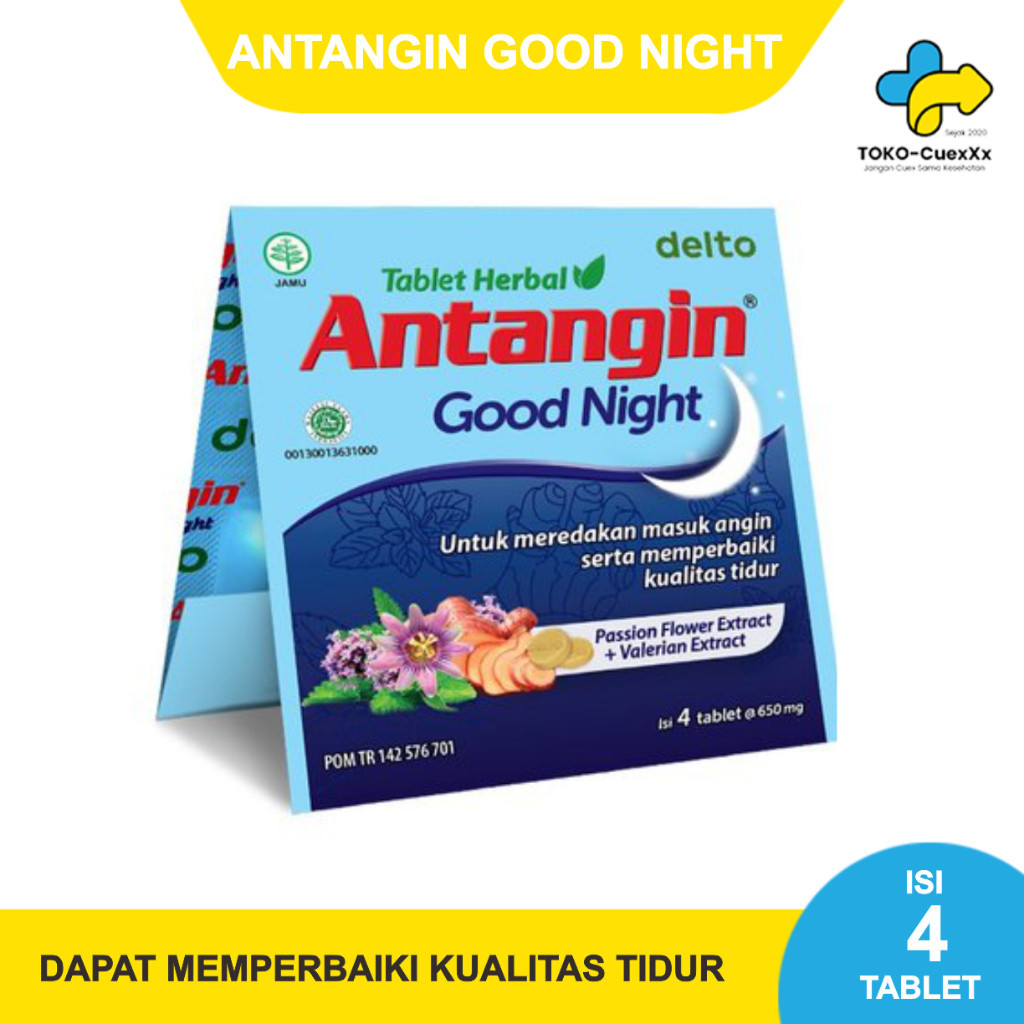 

Antangin Good Night 1 Strip 4 Tab -Memperbaiki Gangguan Tidur