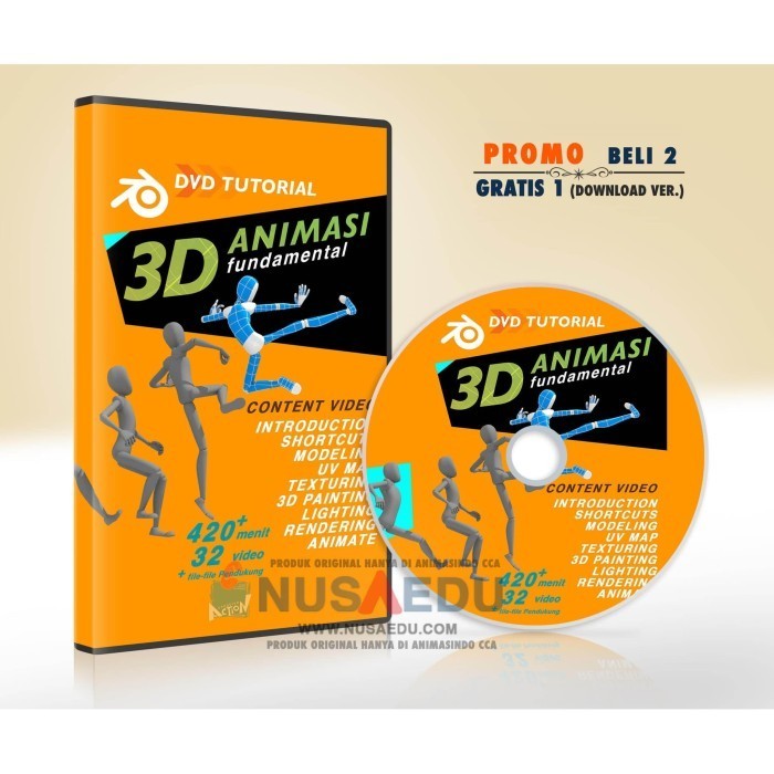 video tutorial animasi 3D dengan software Blender - digital version