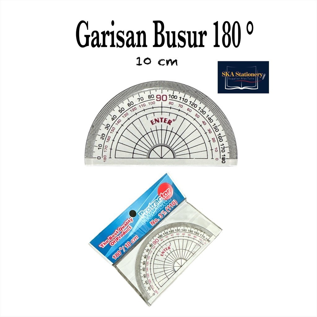 

Penggaris/Mistar Busur TEBAL 180 Derajat No 110 (Pcs)