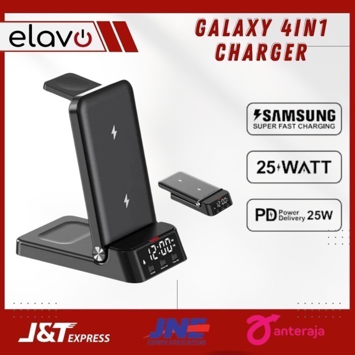 ELAVO 25W Fast Charging Galaxy Watch series Active 1 2 3 4 5 6 Pro classic Jam tangan samsung wirele