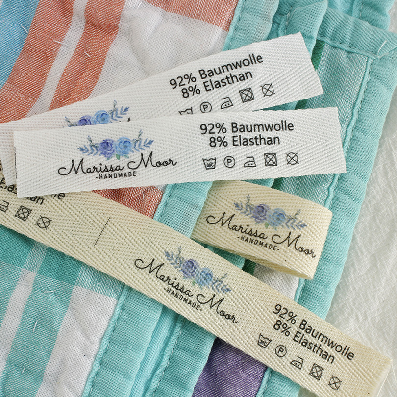 

Twill Ribbon Label, Folding Labels, Logo Labels, Sew Accessori,Custom Fabric Tags, Labels for Clothes, 20*100mm,Handmade(XW3517)