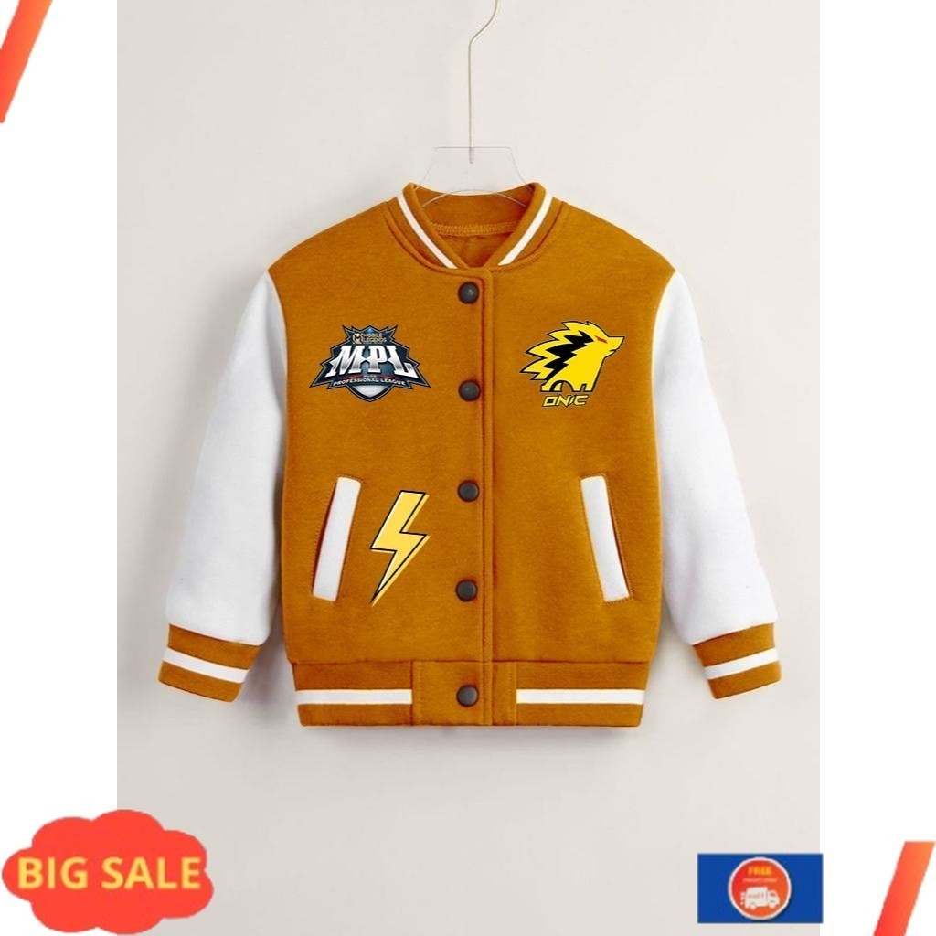 ✨COD✨ -Jaket varsity anak laki laki dan perempuan usia 2-12 tahun Jaket anak onic cowo keren Jaket b