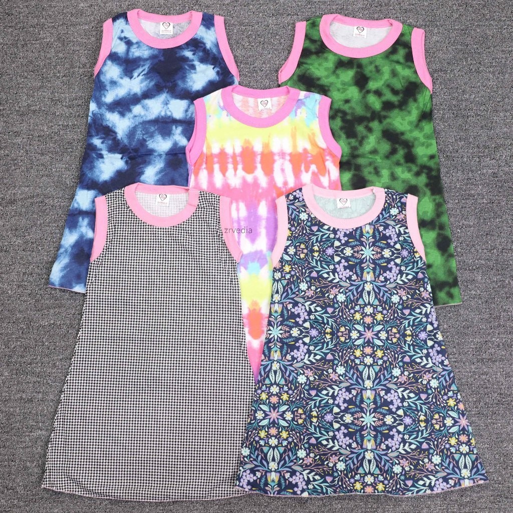 (BISA PILIH MOTIF) Daster Yukensi uk 3-5 Tahun / Dress Anak Perempuan Atasan Bahan Adem Baju Harian 