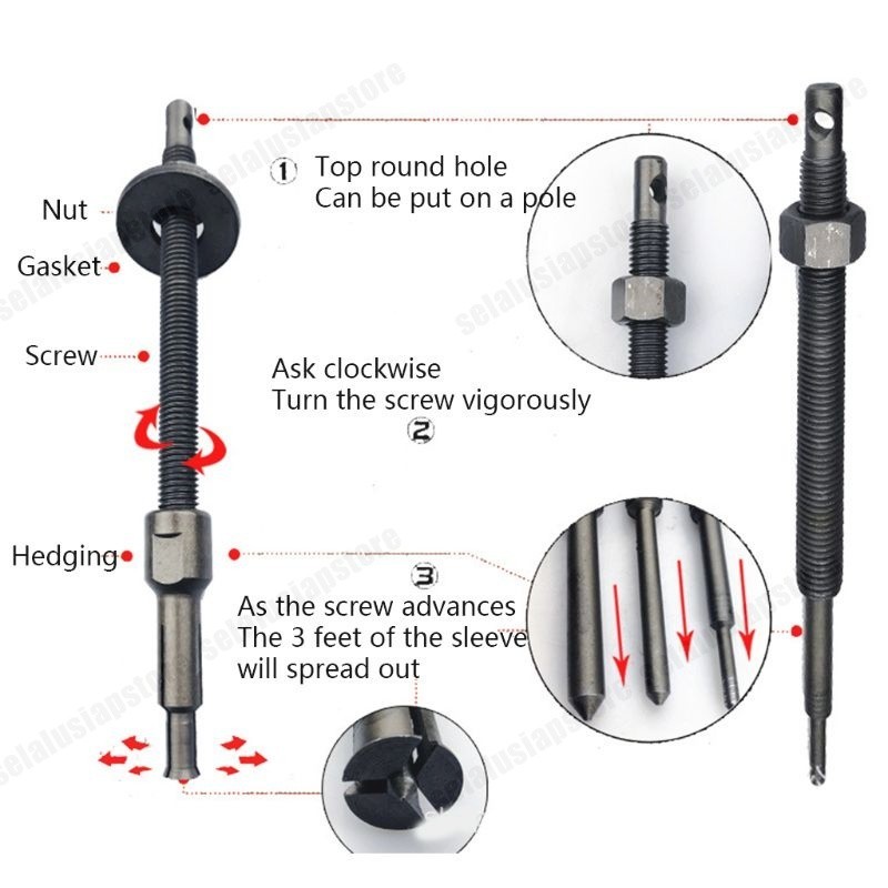 ID 8 PCS TREKER BEARING PULLER SET - TREKER BEARING TANAM - TREKER LEPAS BEARING DALAM - SEPARATOR
