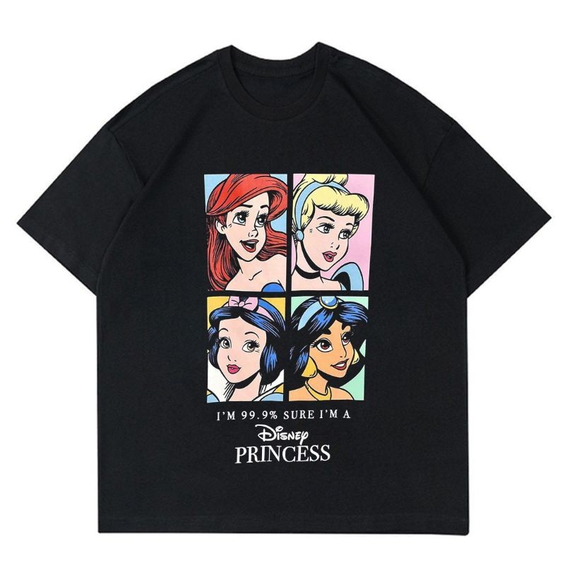 KAOS VINTAGE DISNEY PRINCESS | T-SHIRT OVERSIZED 24s | KAOS OVERSIZE WANITA