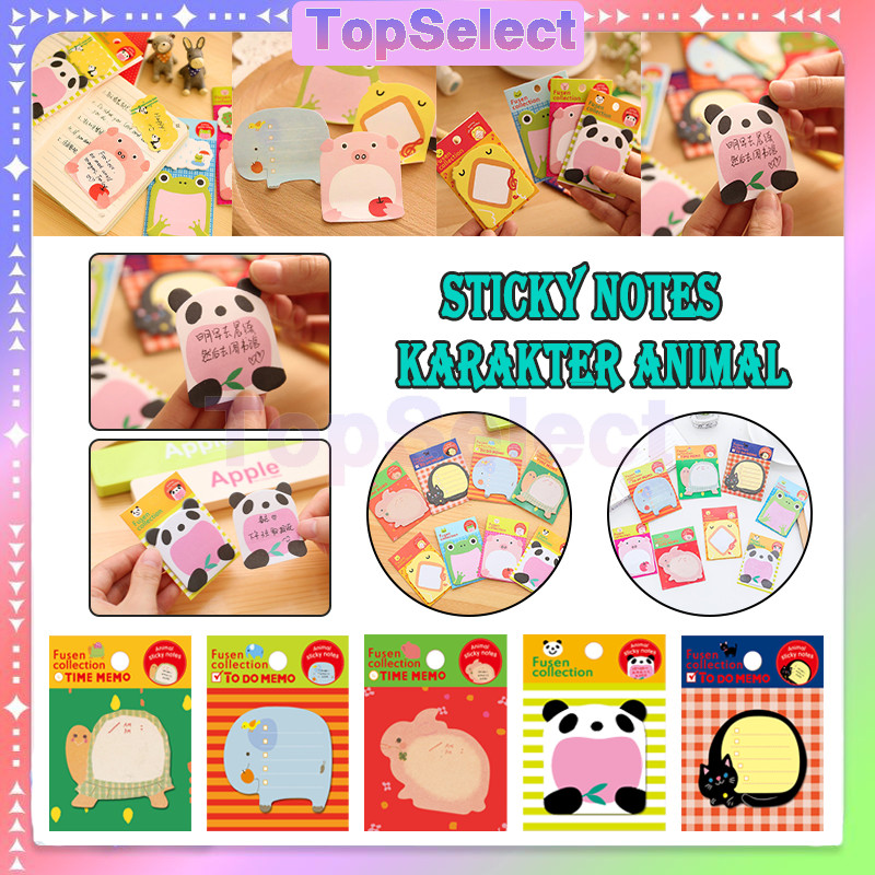 

Catatan Memo Tempelan Kertas Note Karakter Animal Lucu/Kertas Catatan Memo Note Karakter Animal Lucu Unik/A3 Sticky Notes Motif Binatang /Sticky Notes Karakter Animal