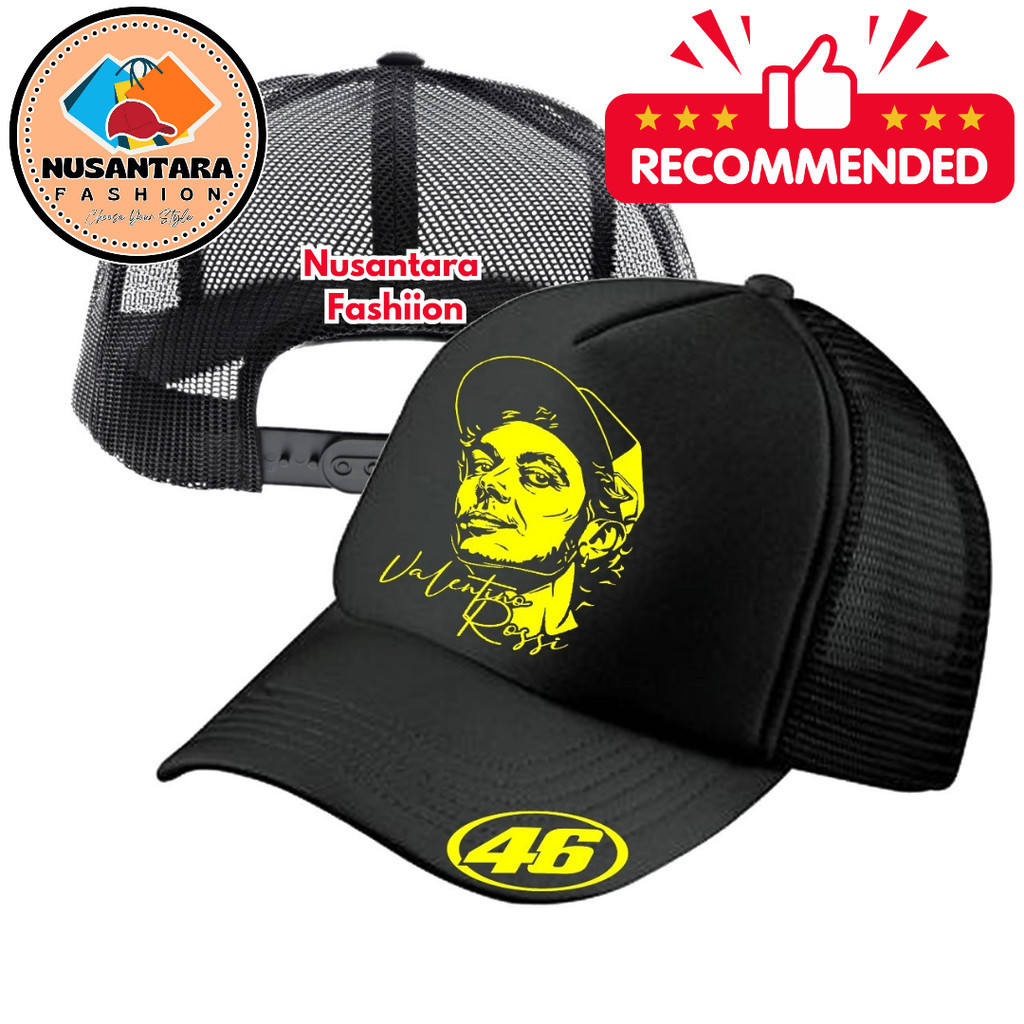 Nusantara Fashiion Topi Trucker VALENTINO ROSSI - Topi Distro VALENTINO ROSSI Logo - Topi VALENTINO 