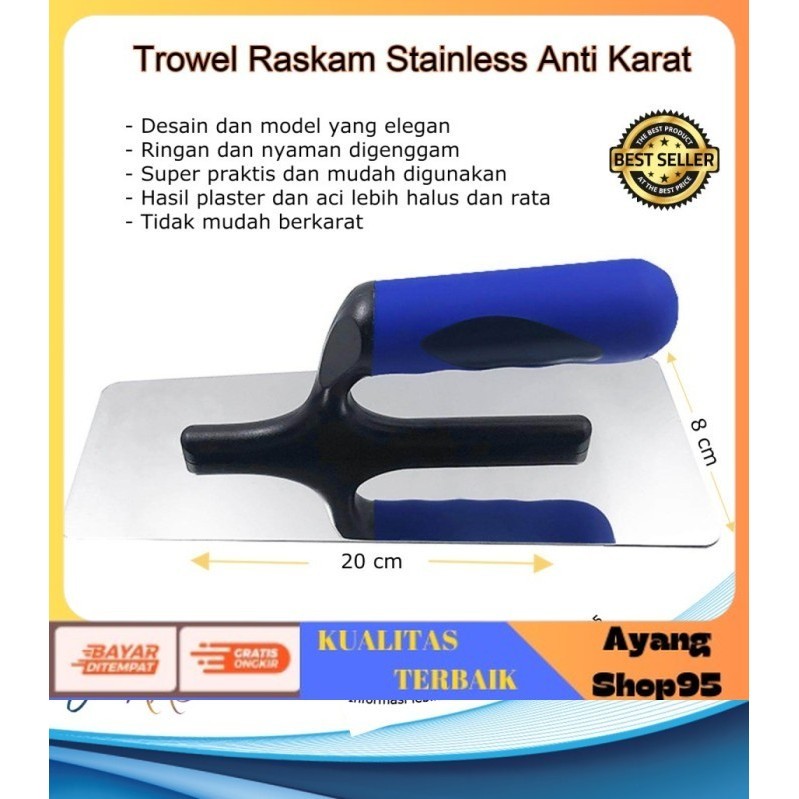 ⭐KUALITAS TERBAIK⭐ Trowel Raskam Stainless Tahan Karat