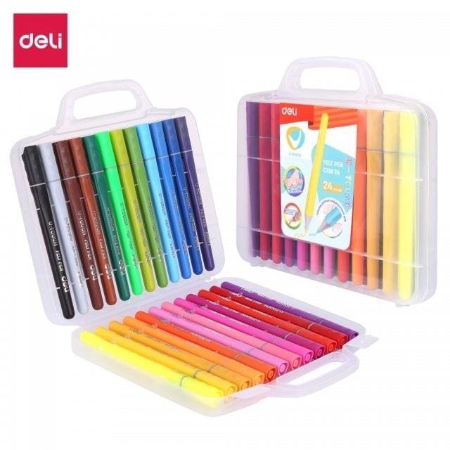 

Deli | Felt Pen (Spidol Warna) U-Touch 12 & 24 warna | C106XX