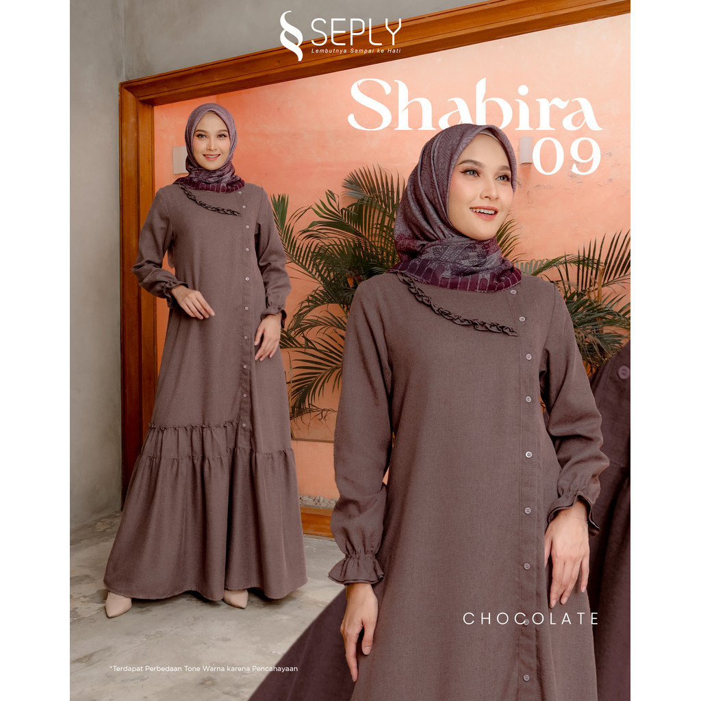 SEPLY Gamis Dewasa Premium Terbaru Shabira 09 | Gamis Simple Kekinian