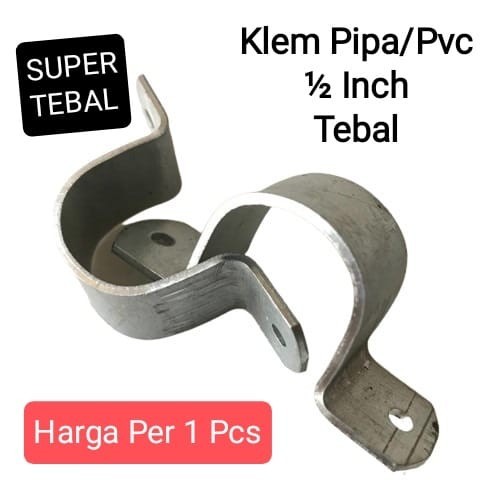 Klem Pipa Besi 1/2” inch Sanshan Tebal/Klem Pipa Tebal/Klem pipa Kuat Berkualitas