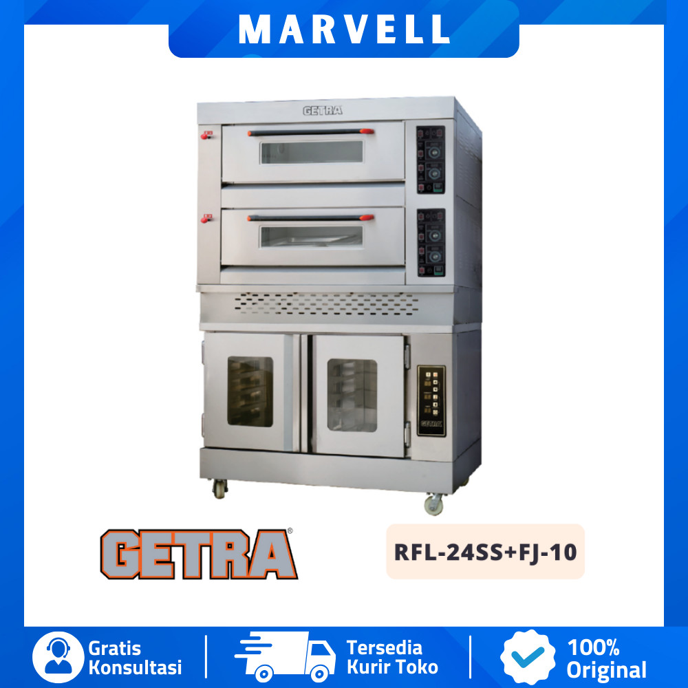 Combi Deck Oven + Proofer Getra Rfl-24ss+Fj-10 Oven Gas Roti + Proofer