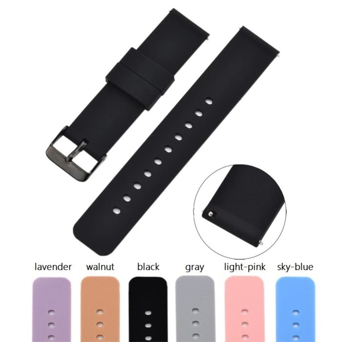 [[Akssesoris Watch]] 22mm Silicone Strap Sport Band for HUAWEI FOSSIL LG ASUS MOTO PEBBLE - Gray