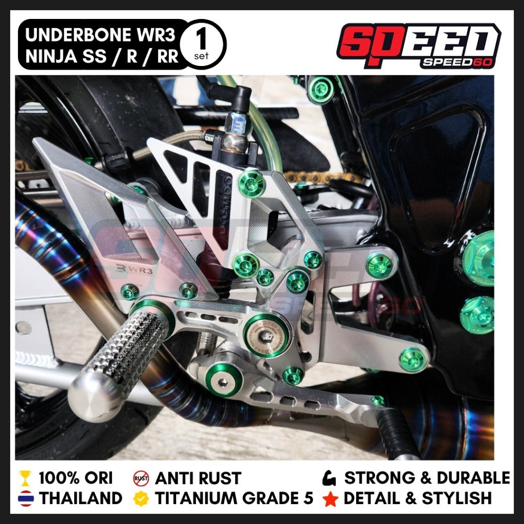 Baut Cover Underbone WR3 Kawasaki Ninja S SS R RR Baut Titanium Grade 5 Probolt Thailand King Nut