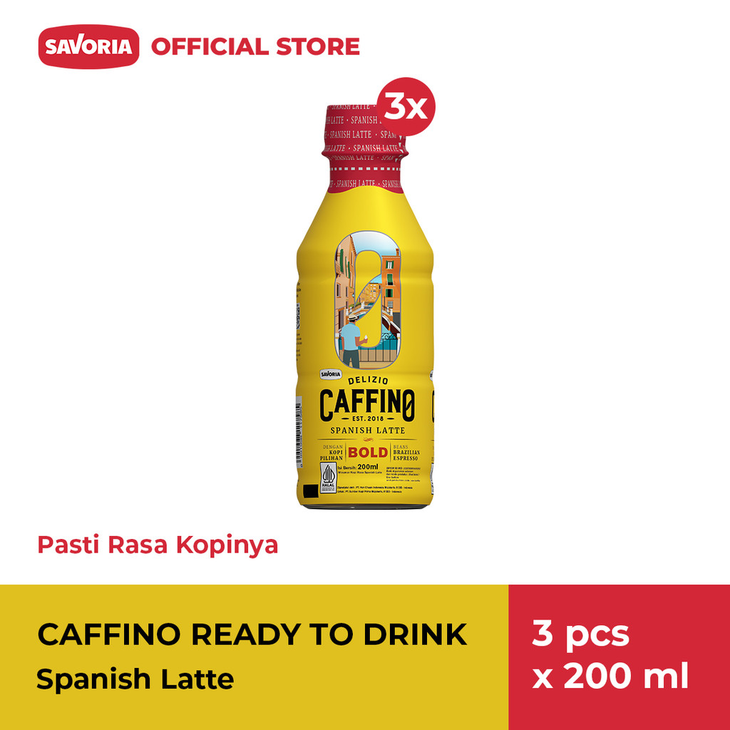 

Caffino Ready To Drink Spanish Latte - Minuman Kopi Botol 3 Pcs x 200ml