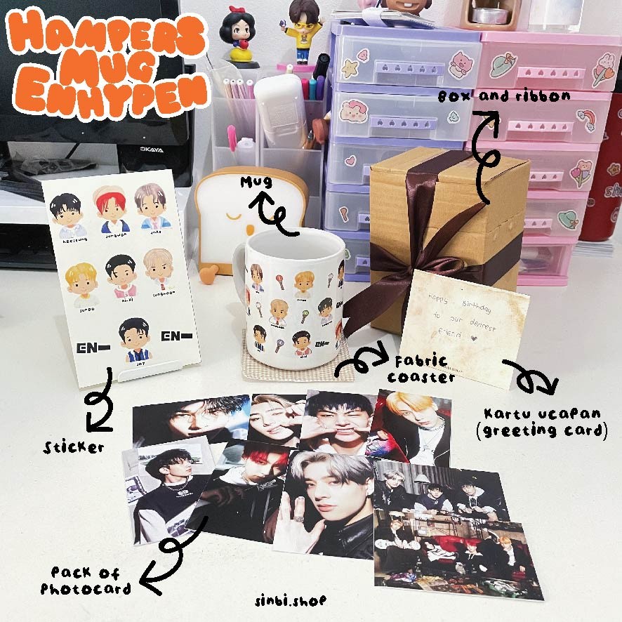 Hampers Mug Enhypen | Giftbox Kpop | Hampers Kpopers | Gift  Souvenir Hadiah Kado Ulang Tahun Wisuda