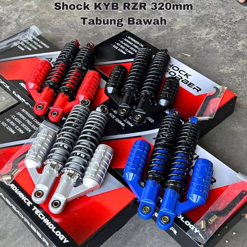 Shock Belakang KYB RZR 320mm Tabung Bawah Skok Kayaba RZR Import Detail Ori Berkualitas