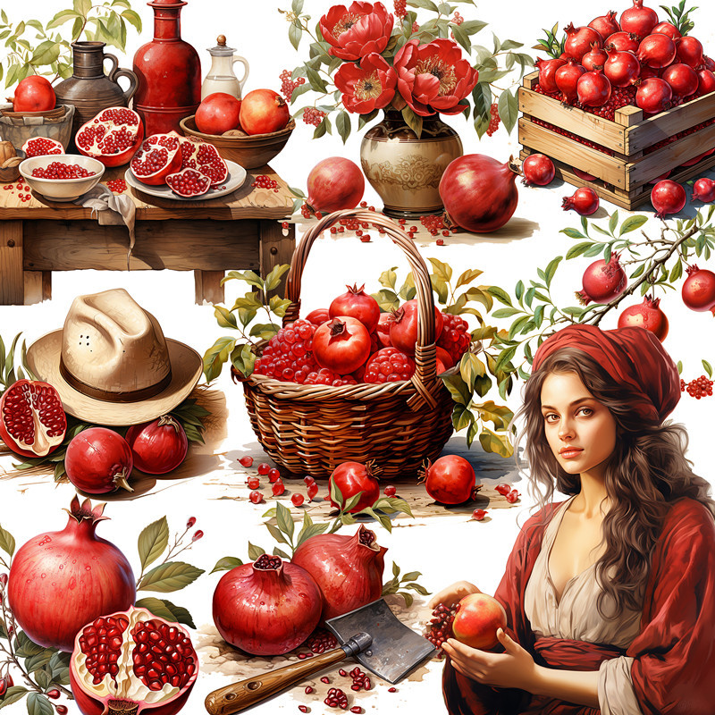 

12Pcs/Pack Pomegranate Girl Sticker DIY Craft Scrapbooking Album Junk Journal Decorative Stickers