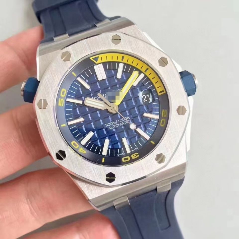 15710 AP Jam Tangan Pria Jam Tangan Bercahaya Mekanis Otomatis Penuh