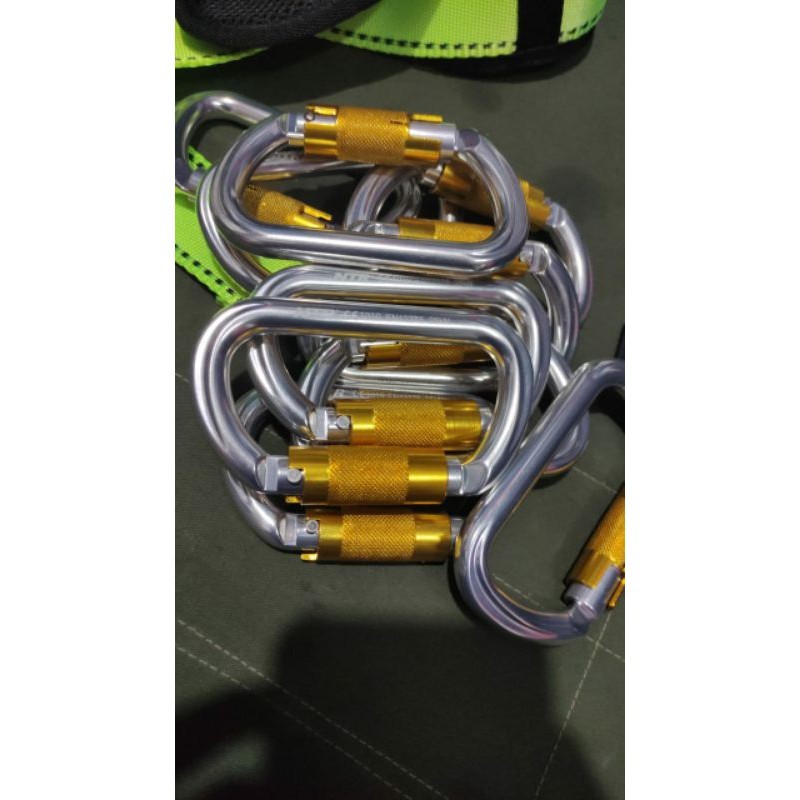 Carabiner oval alloy autolock ntr safety karabiner steel baja delta screw