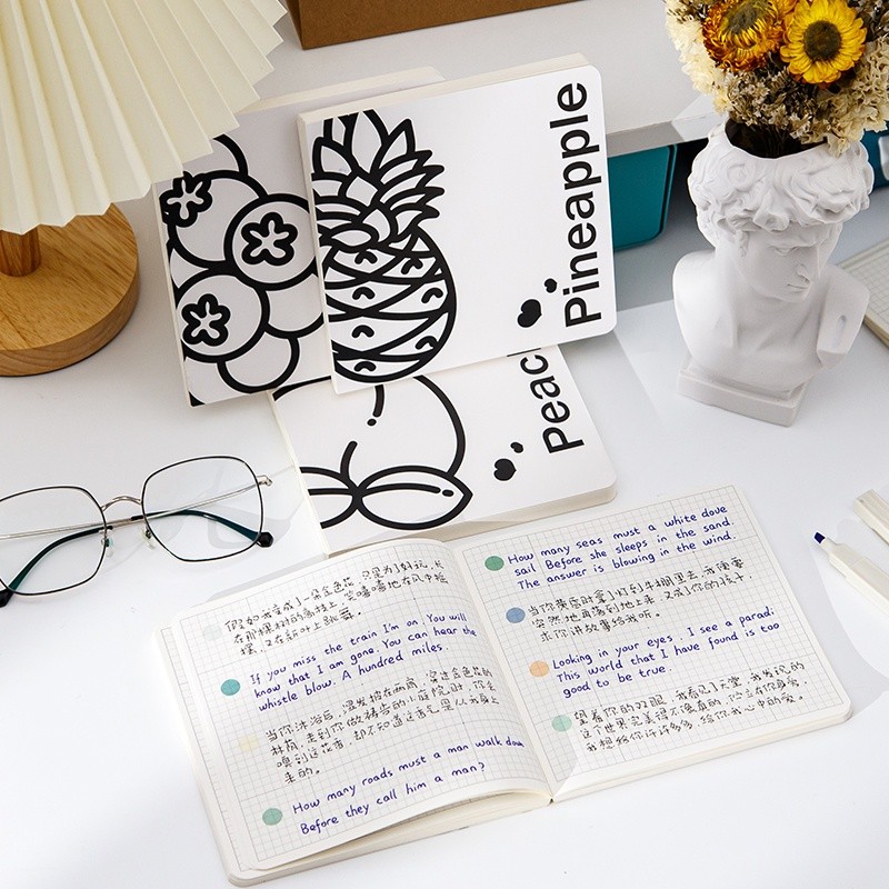 

100 Lembar Buku Jurnal / Notebook / Catatan / Jurnal Simple Motif Buah