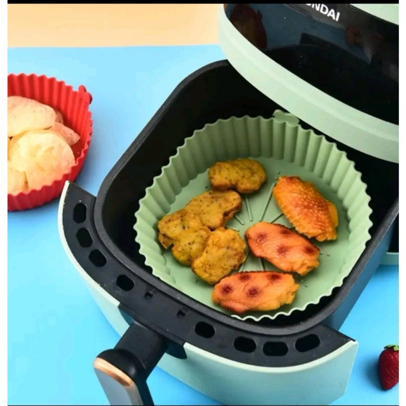 Alas Air Fryer Silikon tahan panas Tray Multifungsi / SILICONE Air Fryer Silicone Pot Silikon Bowl W