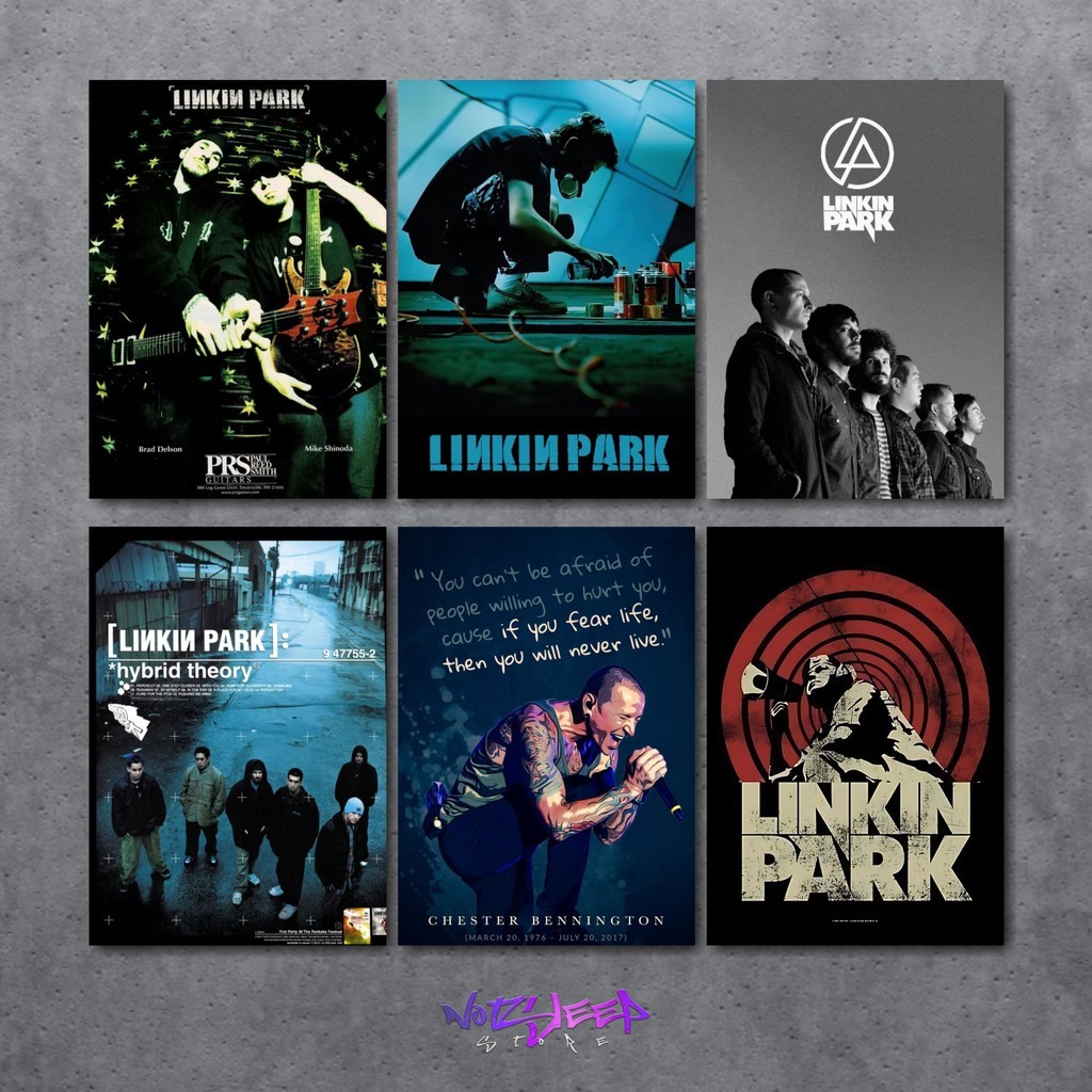 Poster kayu band linkinpark vintage music  dinding kamar cowok LP walldecor poster chester