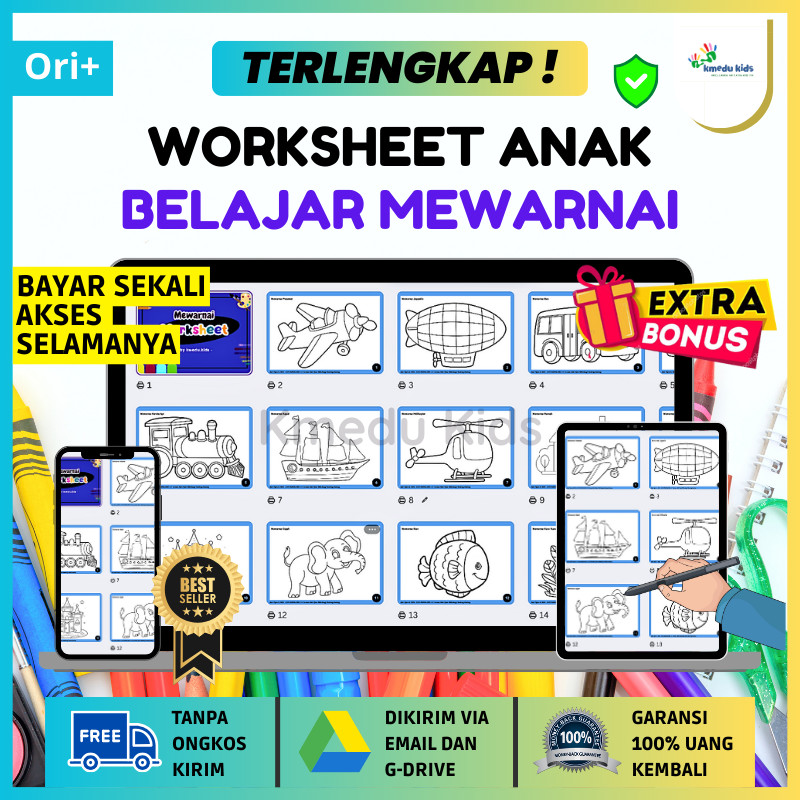 WORKSHEET MEWARNAI Buku Edukasi Worksheet Anak Lembar Ebook Ebooks E Book Books Edukasi Aktivitas Ak