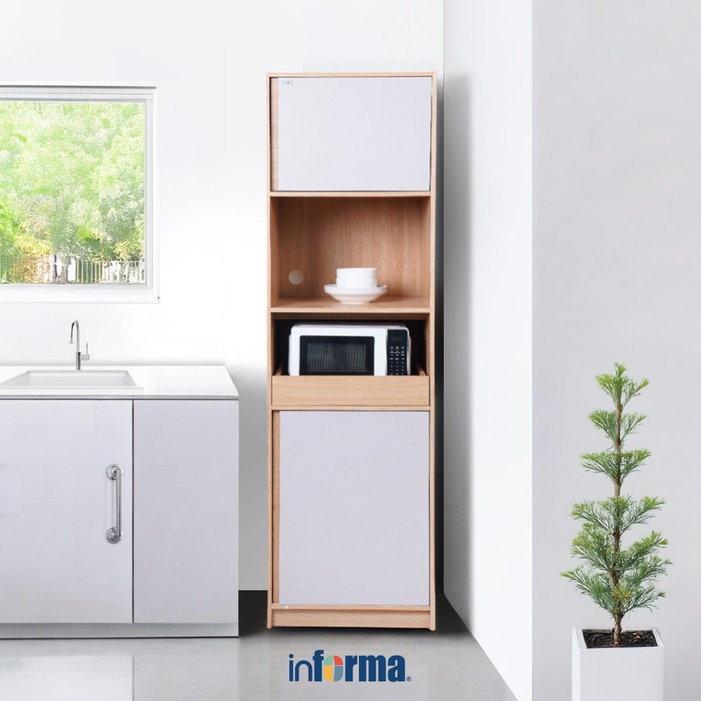 Informa Kabinet Dapur Tall - Cokelat Taupe Kitchen Cabinet Lemari Kabinet Serbaguna Furniture Indoor