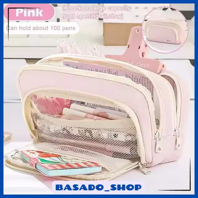 

Tempat Pensil Multi Layer Pencil Case Compact Pouch Stationary - MG-1354