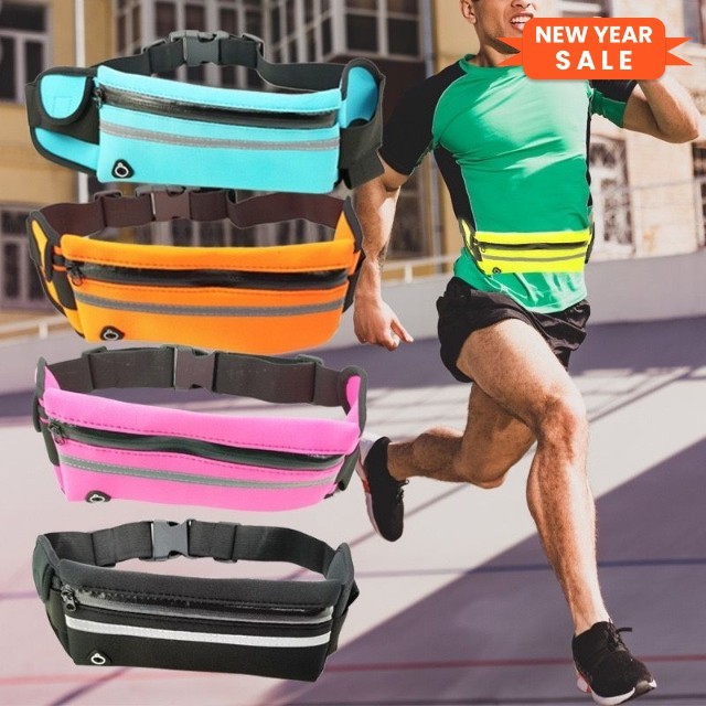 TAS IKAT SABUK PINGGANG OLAHRAGA JOGGING LARI RUNNING GO BELT WAISTBAG SPORT TAS HP WATERPROOF HIGH 