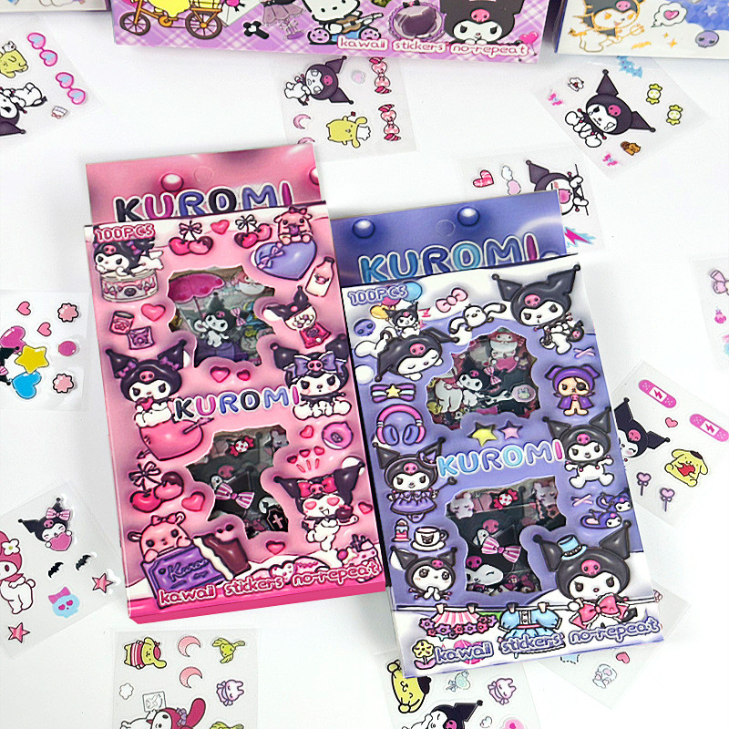

Stiker Sanrio isi 100 Lembar Sticker Momo isi 100 Lembar Stiker Kuromi Lotso Cinnamorol Stiker Momo