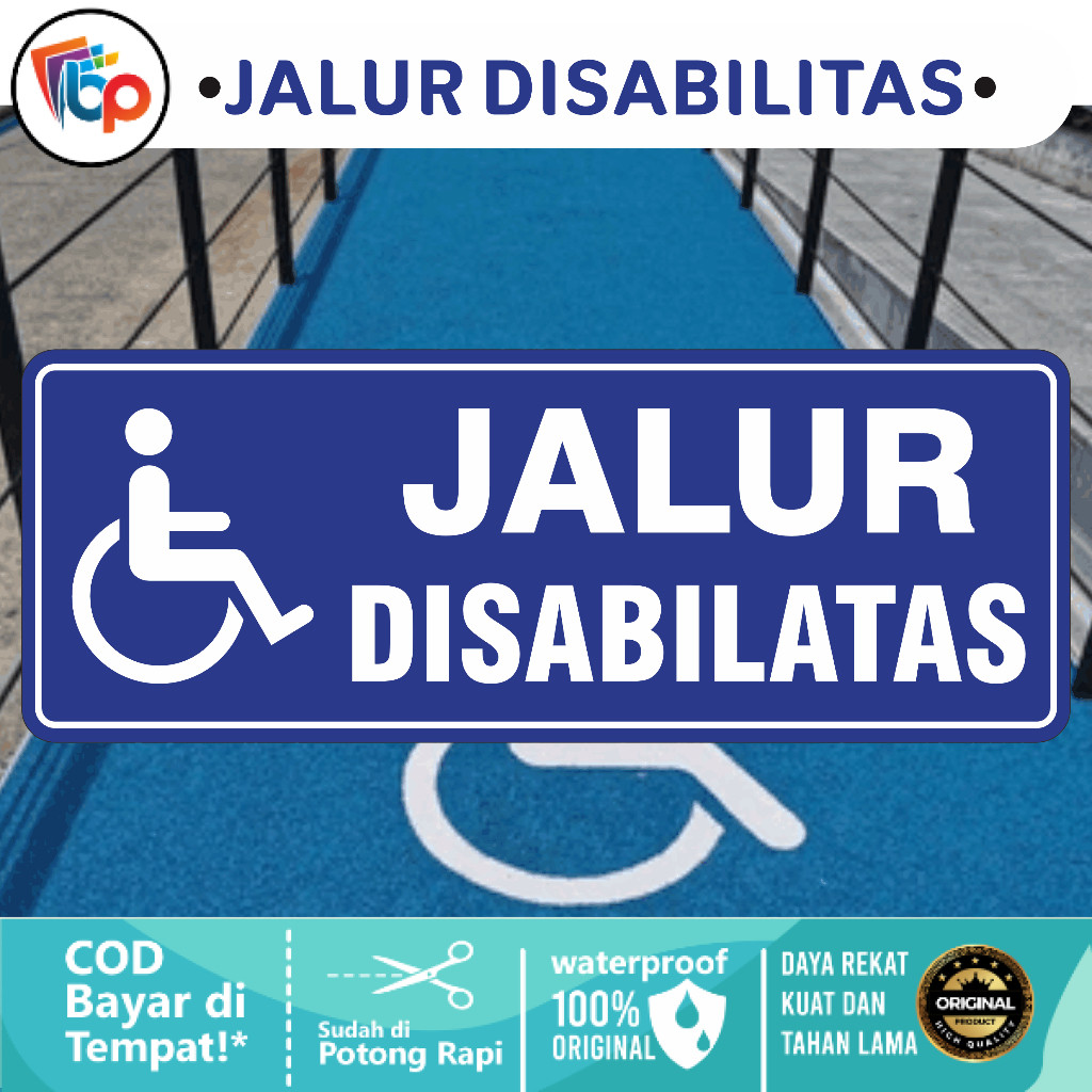 

Stiker Jalur Disabilitas Glossy + Cut