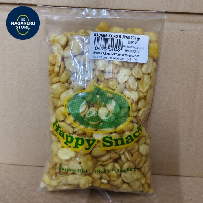 

Happy snack kacang koro kupas 200gr