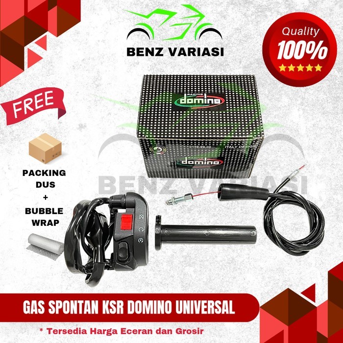 GAS SPONTAN KSR DOMINO GAS SPONTAN KABEL 2 DOMINO + SAKLAR UNIVERSAL KLX/CRF 150/RXK/RXKING/NINJA/SA