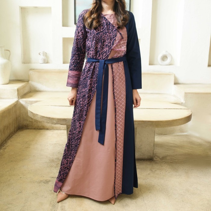 Set Family Batik Navy Mega Mendung SOVINSKA - GAMIS, S