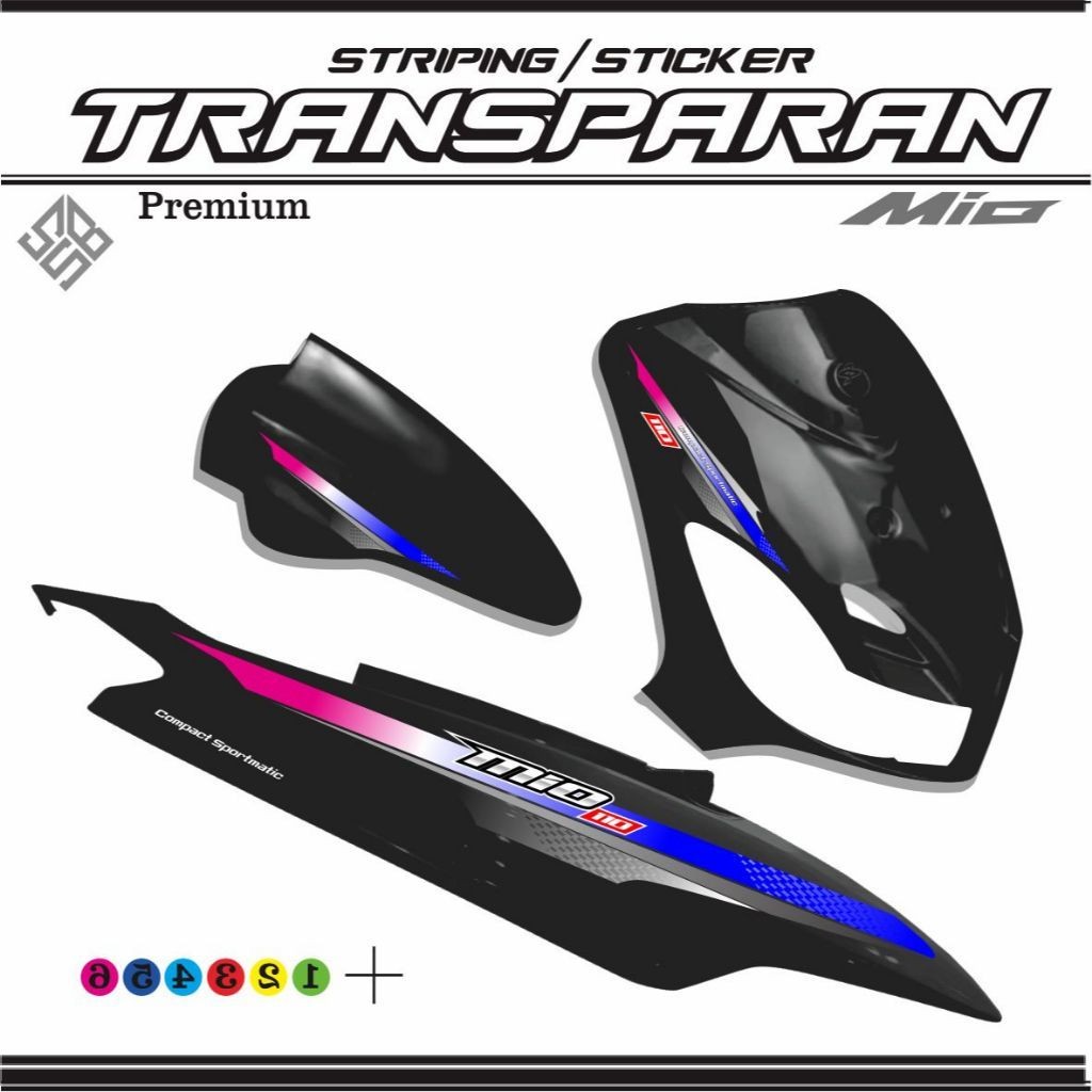 POLET STIKER MIO STRIPING TRANSFARAN MOTOR MIO SETIKER