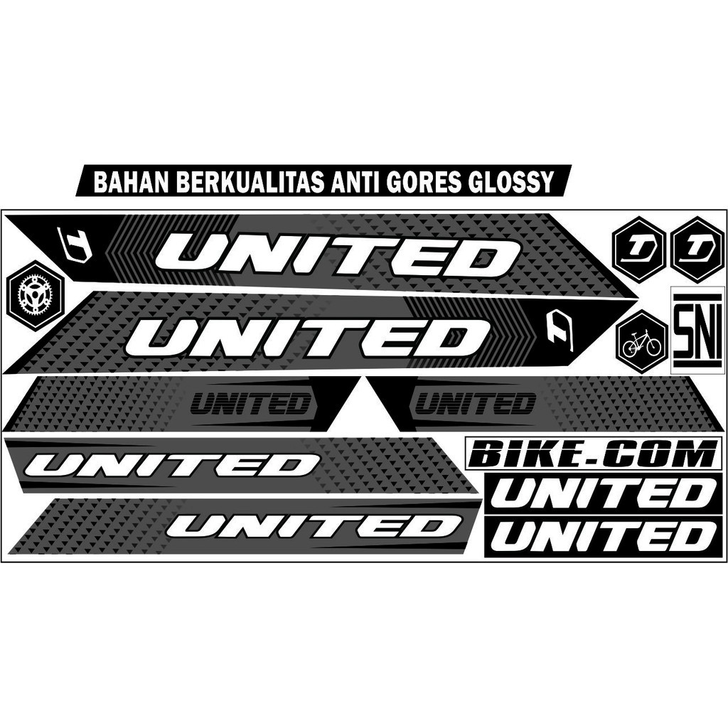 STICKER BMX SEPEDA STRIPING UNITED