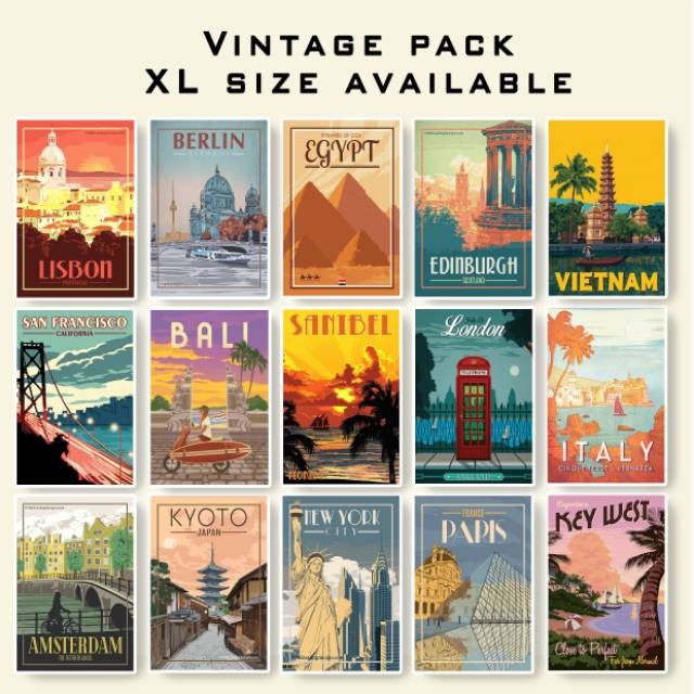 

Stiker Vintage Sticker Aesthetic Tumblr Poster Suitcase Koper