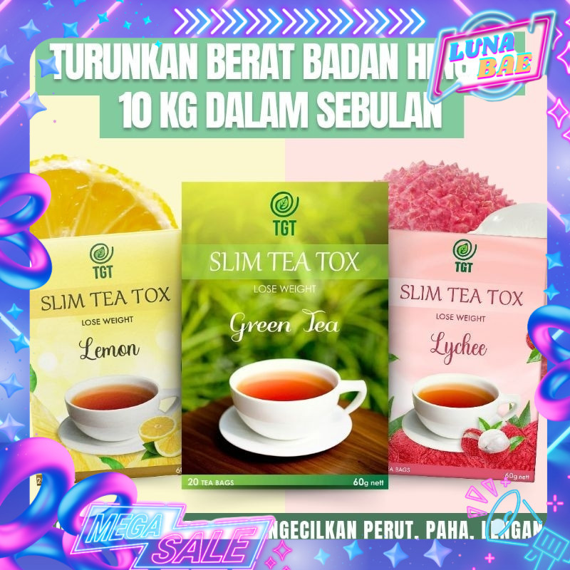 TGT SLIM TEA TOX The Green Tea Slim Tea Detox Teh Pelangsing melangsingkan tubuh slimtea