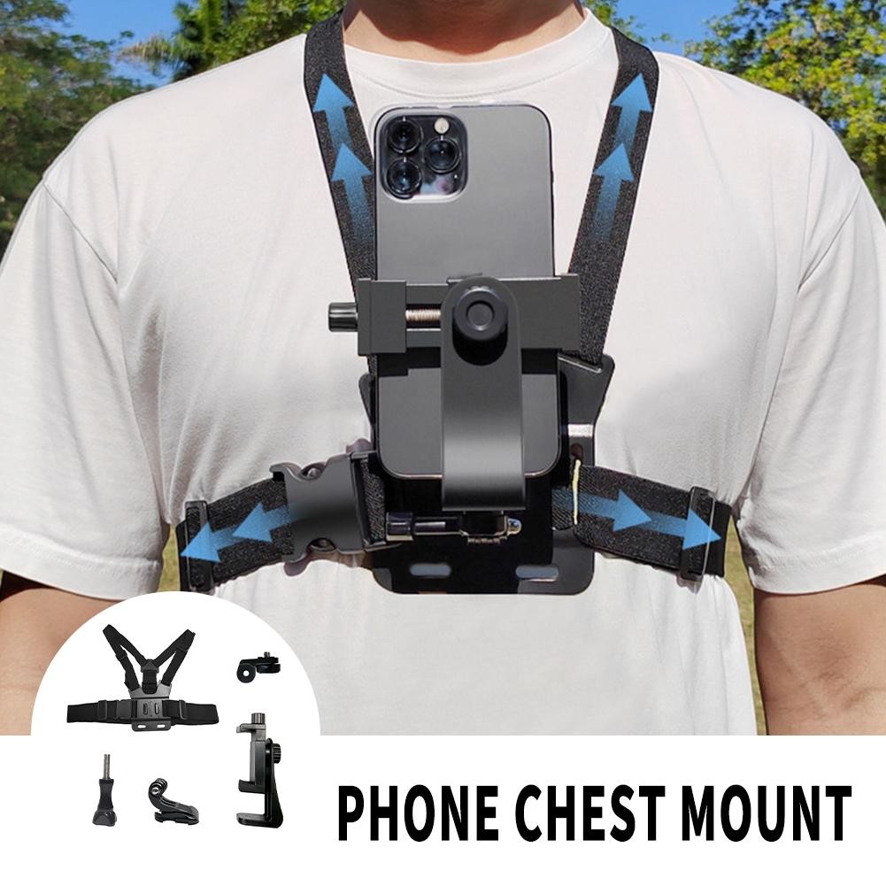 Chest Phone Fixing Bracket for Cycling Rowing Fishing Outdoor Sports Phone Chest Mount Phone Holder 