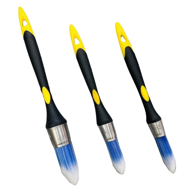 

3pcs/set Trim Brush Set 5/8” 3/4” & 1” Trim Paint Brushes Small Paint Brushes Trim Brushes for Painting Small Brushes