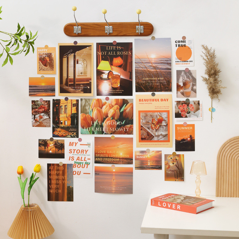 

Ins Artistic Aesthetics Decorative Card Famous Paintings Home Decor Bedroom Wall Poster Photo Props Include Stickers 20 Sheets